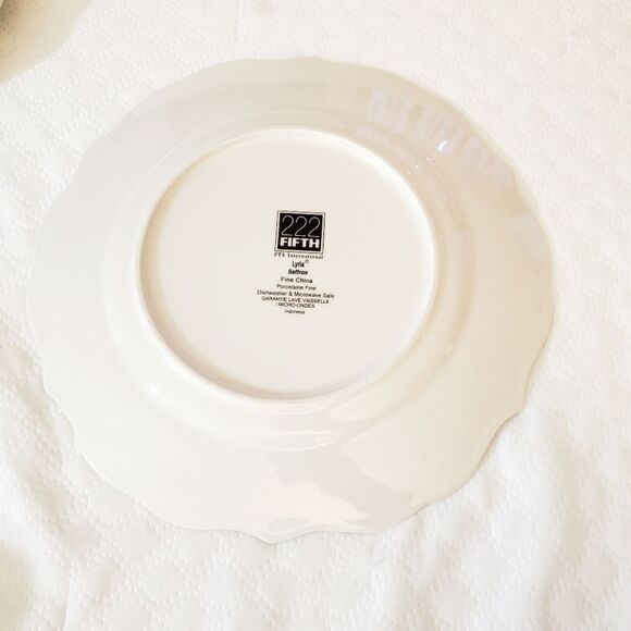 222 Fifth "Lyria Saffron " Fine China Platter - Picture 3 of 7